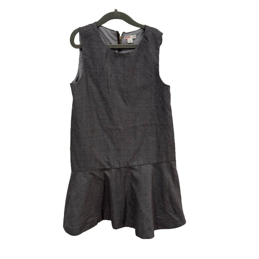 Crewcuts Flutter Hem Light Gray Dress Wool Blend Preppy Style# C8972 Size‎ 8